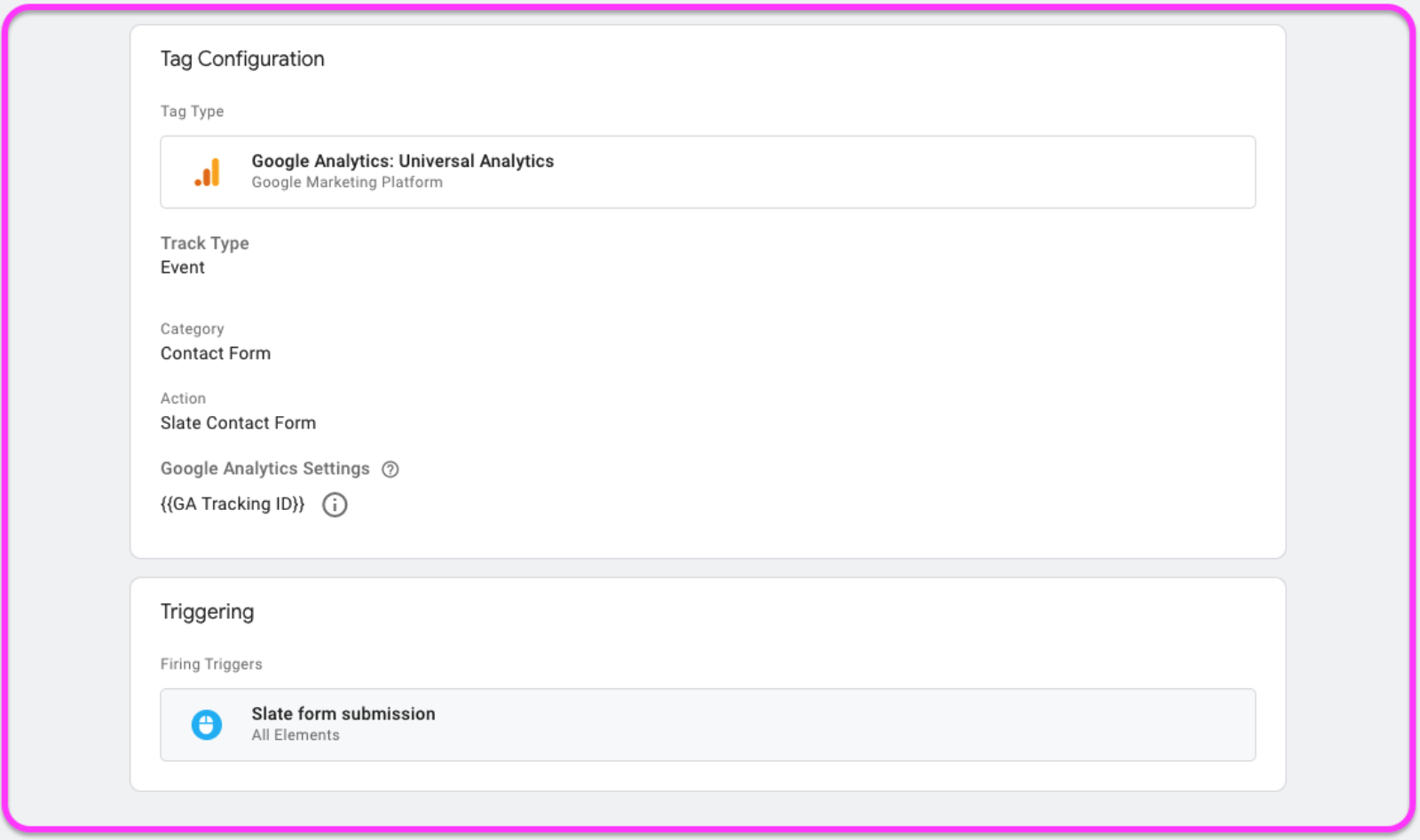 analytics measurement example