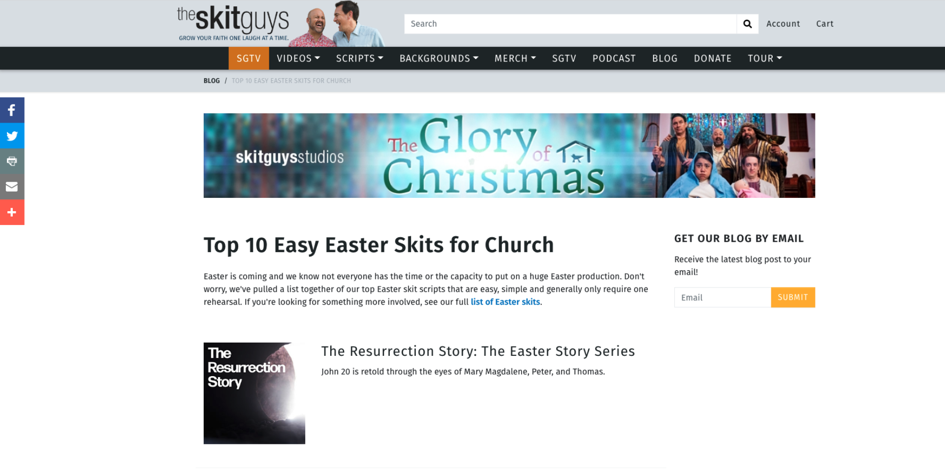 Nonprofit seo keyword for easter skits